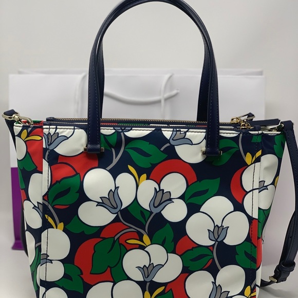 Kate spade dawn breezy nylon floral satchel bag - Picture 4 of 7
